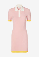 Fendi Silk-Blend Mini Polo Dress Pink FZDE35AW4SF1W0S_MAGNOLIA 26_42821590