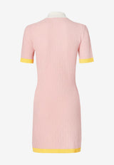 Fendi Silk-Blend Mini Polo Dress Pink FZDE35AW4SF1W0S_MAGNOLIA 26_42821590