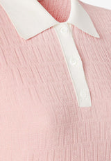 Fendi Silk-Blend Mini Polo Dress Pink FZDE35AW4SF1W0S_MAGNOLIA 26_42821590