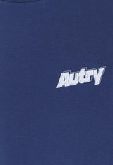 Autry Logo Print Crewneck T-shirt Blue TSPM045R_JERSEY DRONE_44128585