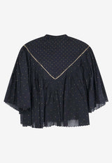 Isabel Marant Etoile Veenia Polka Dots Top Black HT0806FAD1J03E01BK_Black_41973161
