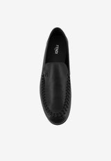 Fendi FF Logo Leather Loafers Black 7D1894ASAIF0ABB_Black_42821582