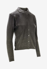 Maison Margiela Faded Knit Cardigan Green S51HP0031M13236_696S