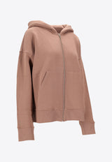 S Max Mara Julia Zip-Up Hooded Sweatshirt Pink 2529926023600JULIA_002
