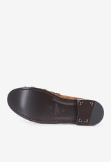 Saint Laurent Cassandre Suede Penny Loafers Brown 81890827DTT2319_DARK HAVANA_44132700