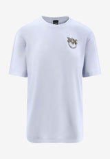 PINKO Embellished Love Birds T-shirt Sky Blue 105526A33FE87_Clear Blue_44130469