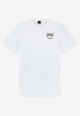 PINKO Strepitoso Embellished Love Birds T-shirt White 105526A33FZ05_White_44130053