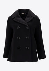 S Max Mara Elise Double-Breasted Coat Black 2529046023600ELISE_013
