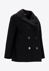 S Max Mara Elise Double-Breasted Coat Black 2529046023600ELISE_013