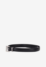 Saint Laurent Monogram Leather Belt Black 554465BOO0N_1000