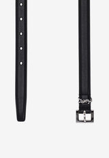 Saint Laurent Monogram Leather Belt Black 554465BOO0N_1000