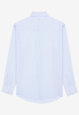 Saint Laurent Cassandre Striped Formal Shirt Light Blue 859779Y2N279862_CRAIE/BLEU_44132682