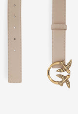 PINKO Love Birds Leather Belt Beige 100125A0F1C50Q_Beige_44129900