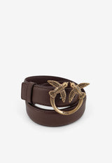 PINKO Love Birds Leather Belt Brown 100125A0F1L74Q_Brown_44129869