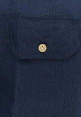 Kiton Ciro Paone Stitched Buttoned Shirt  Blue UCWMH0969001BLUE NAVY_Blue_42176928