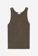 Saint Laurent Cassandre Tank Top Khaki 842992Y37EC1365_KAKI FONCE_44132811