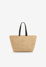 AMI PARIS Ami De Coeur Raffia Tote Bag Natural ULL740AW0036113_NATUREL_48013893