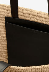 AMI PARIS Ami De Coeur Raffia Tote Bag Natural ULL740AW0036113_NATUREL_48013893