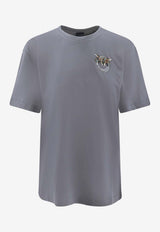 PINKO Strepitoso Embellished Love Birds T-shirt Gray 105526A33FK10_Grey_44129927