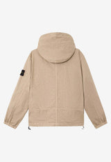 Stone Island Logo Patch Zip-Up Jacket Beige L1S154100053S0069V009A_Desert_48900744