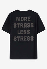 PINKO Strepitoso Studded Logo T-shirt Black 105526A33SZ99_Black_44130069