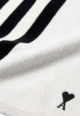 AMI PARIS Striped Beach Towel Monochrome UTW003AK0015045_NOIR/BLANC CREME_48013904