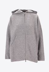 Max Mara  Etuania Zip-Up Hooded Sweatshirt Gray 2521926012600ETUANIA_001
