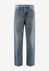 Saint Laurent 90's High-Rise Cropped Jeans Blue  813269Y11CA4939_MIDI BLUE_44132606