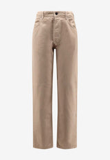 Stone Island Logo Patch Straight-Leg Pants Beige L1S14J100005S0J24V009A_Desert_53831198