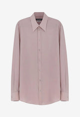 Dolce & Gabbana Long-Sleeved Silk Formal Shirt Lavender G5NP9TFU1UQF0125_Lavanda_40005253