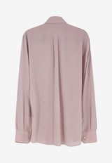 Dolce & Gabbana Long-Sleeved Silk Formal Shirt Lavender G5NP9TFU1UQF0125_Lavanda_40005253