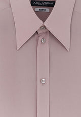 Dolce & Gabbana Long-Sleeved Silk Formal Shirt Lavender G5NP9TFU1UQF0125_Lavanda_40005253