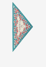 PINKO Printed Silk-Blend Triangle Scarf Multicolor 106655A38IDS3_Panna/verde_44130216