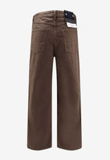 Stone Island Logo Patch Loose Pants Brown L1S14J100006S0J24V007C_Beige_53831215