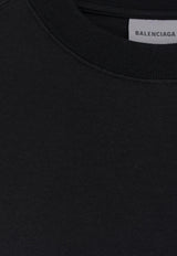 Balenciaga Embroidered Cropped T-shirt Black 871735TUVA21000_Black_44824521