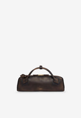 Alaïa Le Teckel Used-Effect Leather Top Handle Bag Brown AA1S06026I154994_EBENE_54429817