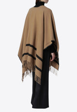 Aris Jacquard Wool Poncho