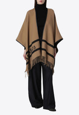 Aris Jacquard Wool Poncho
