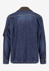 Sacai Denim Buttoned Jacket Blue 2603928M401_BLUE_54429811