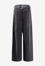 ALYSI Wide-Leg Tailored Pants Gray 116113P6062LQ_Liquirizia_54417872