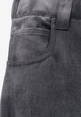 ALYSI Wide-Leg Tailored Pants Gray 116113P6062LQ_Liquirizia_54417872