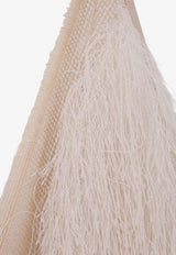 ALYSI Fringed Halterneck Top White 116225P6058MERIN_Meringa_54417848