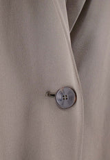 ALYSI Single-Breasted Satin Blazer Taupe 116841P6221TAUPE_Beige_54417827