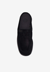 REFERENC Canoa Resort Suede Slippers Black 253303959_Black_54423145