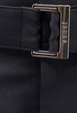 Sacai Belted Bermuda Shorts Black 2608287001_Black_54429907