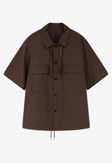 Sacai Elasticated Buttoned Shirt Brown 2603922M550_Beige_54429892