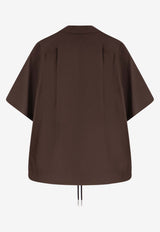 Sacai Elasticated Buttoned Shirt Brown 2603922M550_Beige_54429892