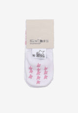 Golden Goose DB Kids Girls Striped Ribbed Socks White GBP01440P001134_25764
