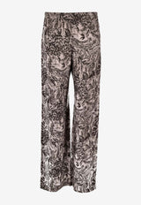 Golden Goose DB Toile De Jouy Printed Pants Gray GWP00821P002158_60567