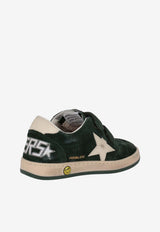 Golden Goose DB Kids Girls Ballstar Suede Low-Top Sneakers Green GYF00501F008055_35924